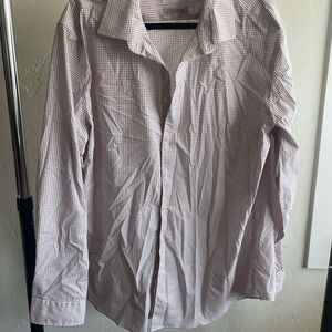 Goodfellow & Co White and Brown Dress Shirt